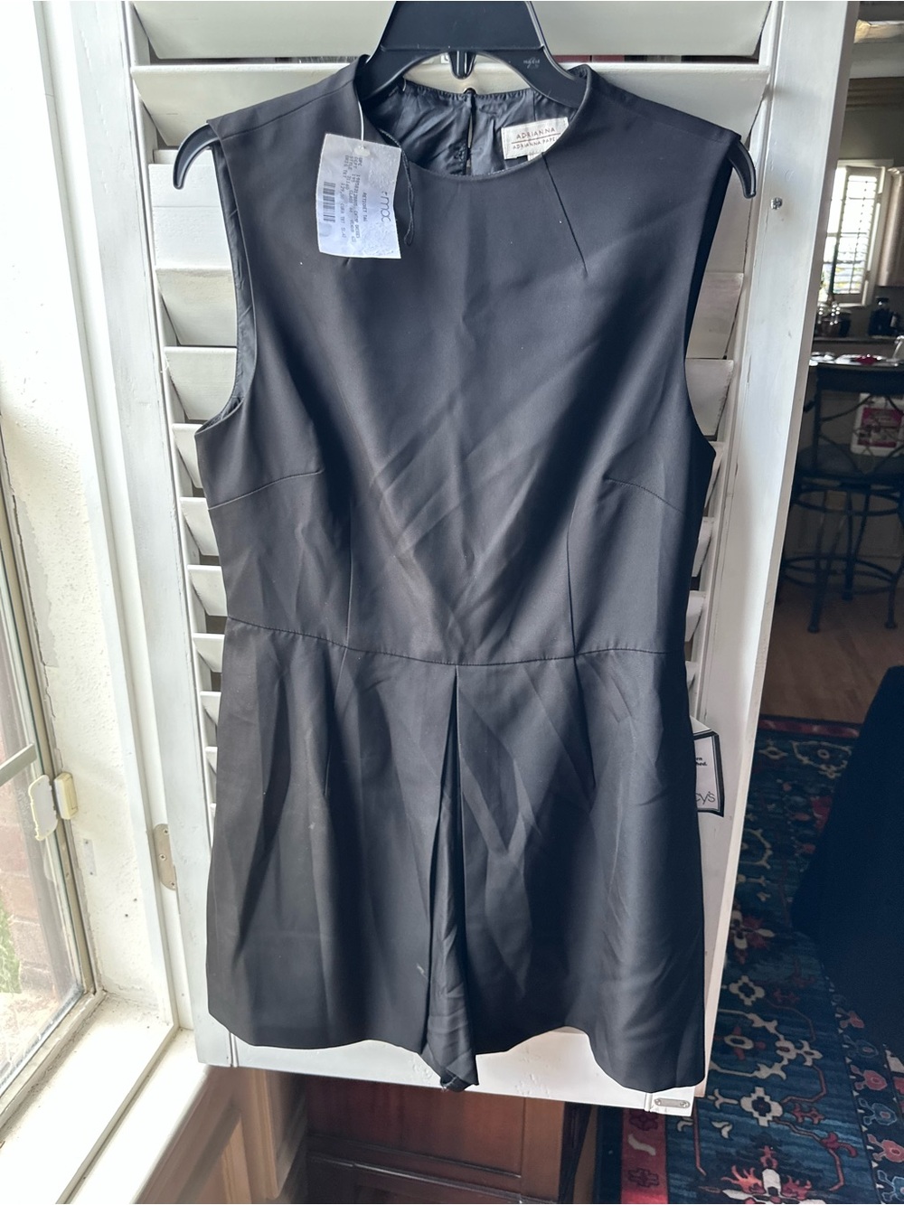 Adrianna Papell Black Sleeveless Romper